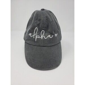 ALPHA OMICRON SORORITY ALPHA O GREY COTTON BASEBALL HAT SISTERHOOD GREEK RUSH